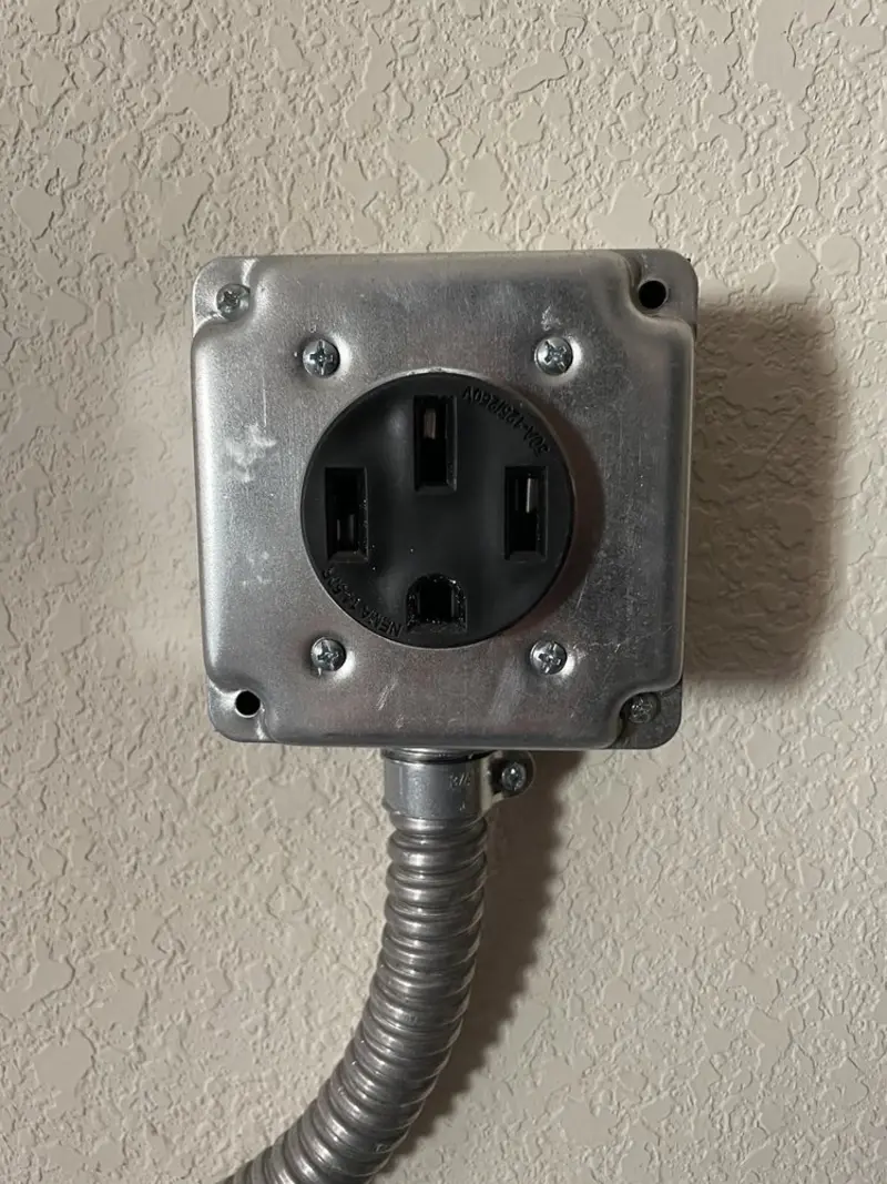 NEMA 14-50 outlet installed for Smart Home Electrical in Holiday Shores